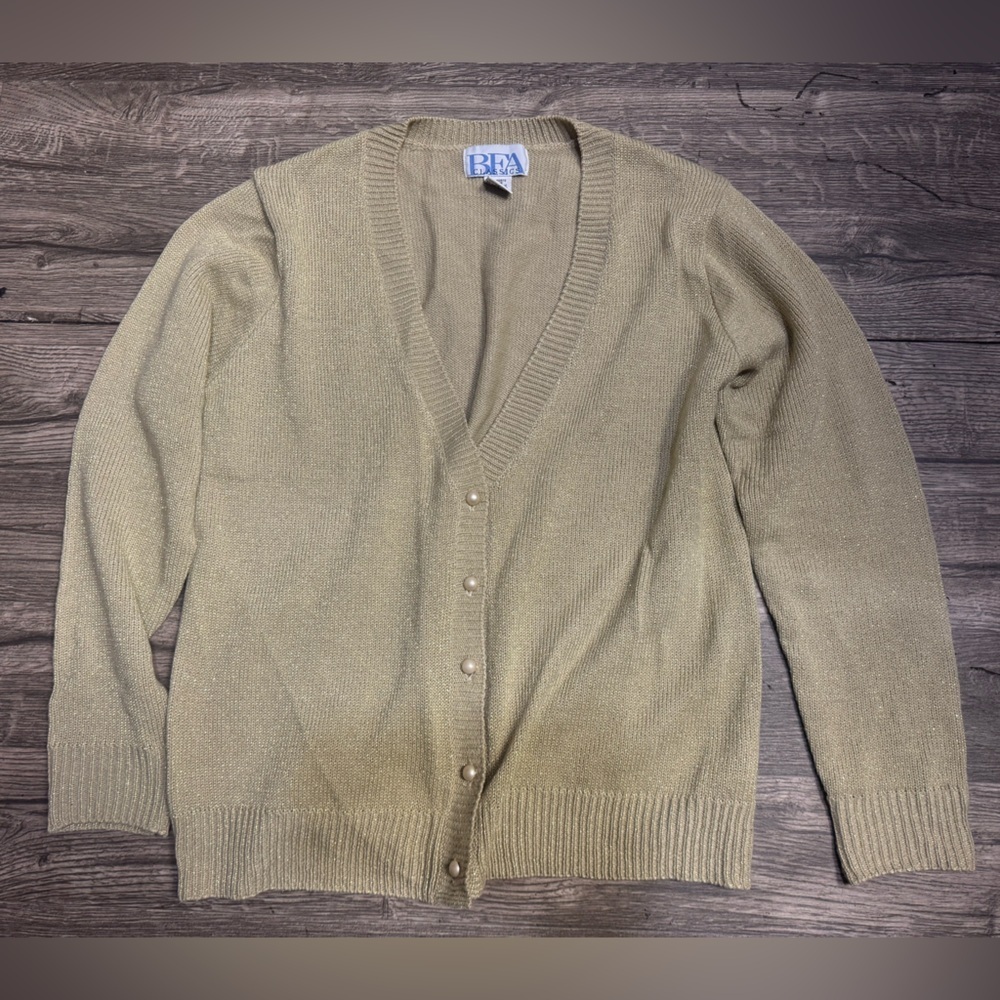 BEA Women's Olive Cardigan Sweater